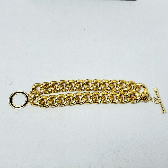 Bijou Drive  double link gold bracelet - Picture 2 of 5